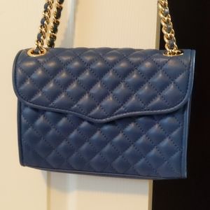 Rebecca Minkoff navy blue quilted bag - EUC
